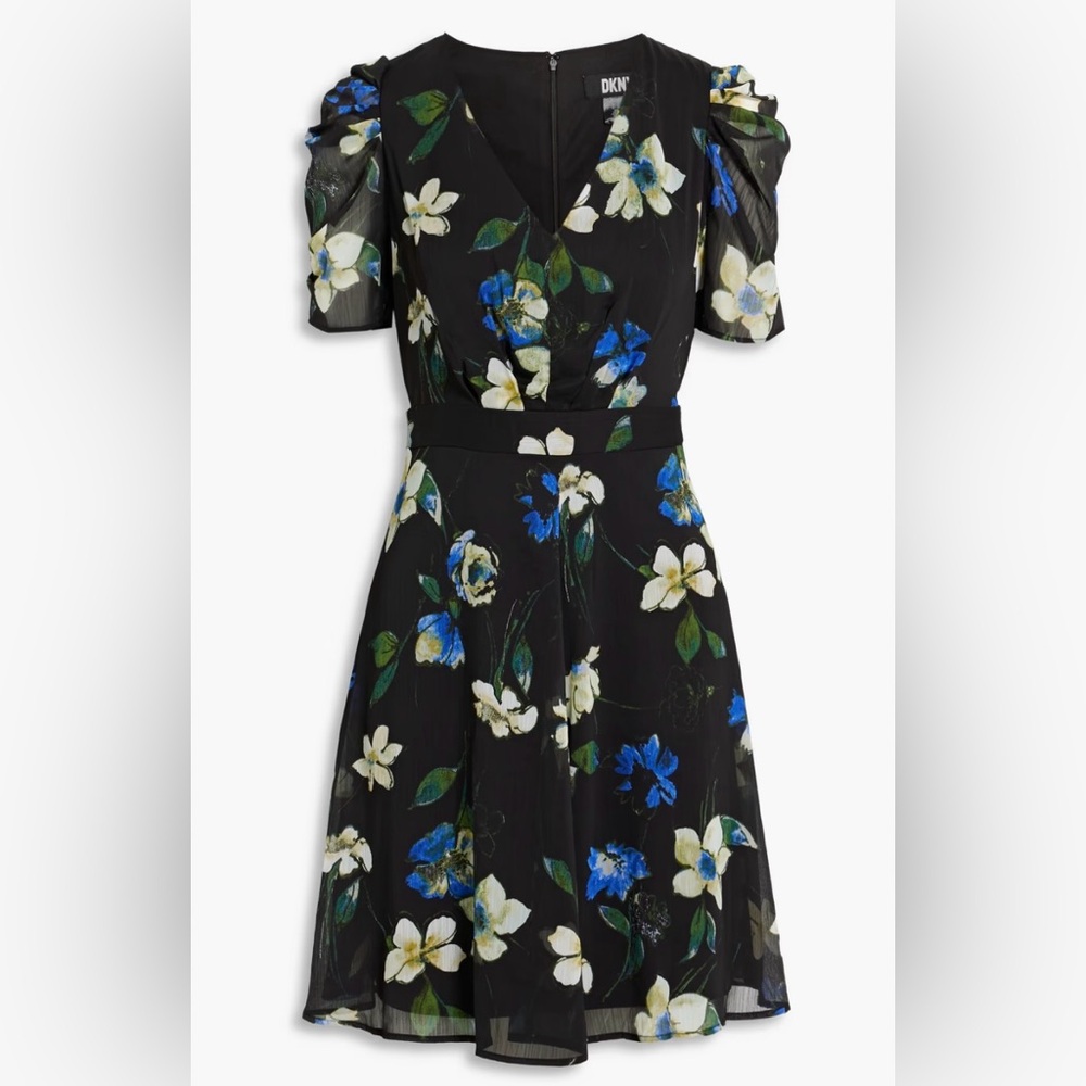 DKNY Black Floral Dress